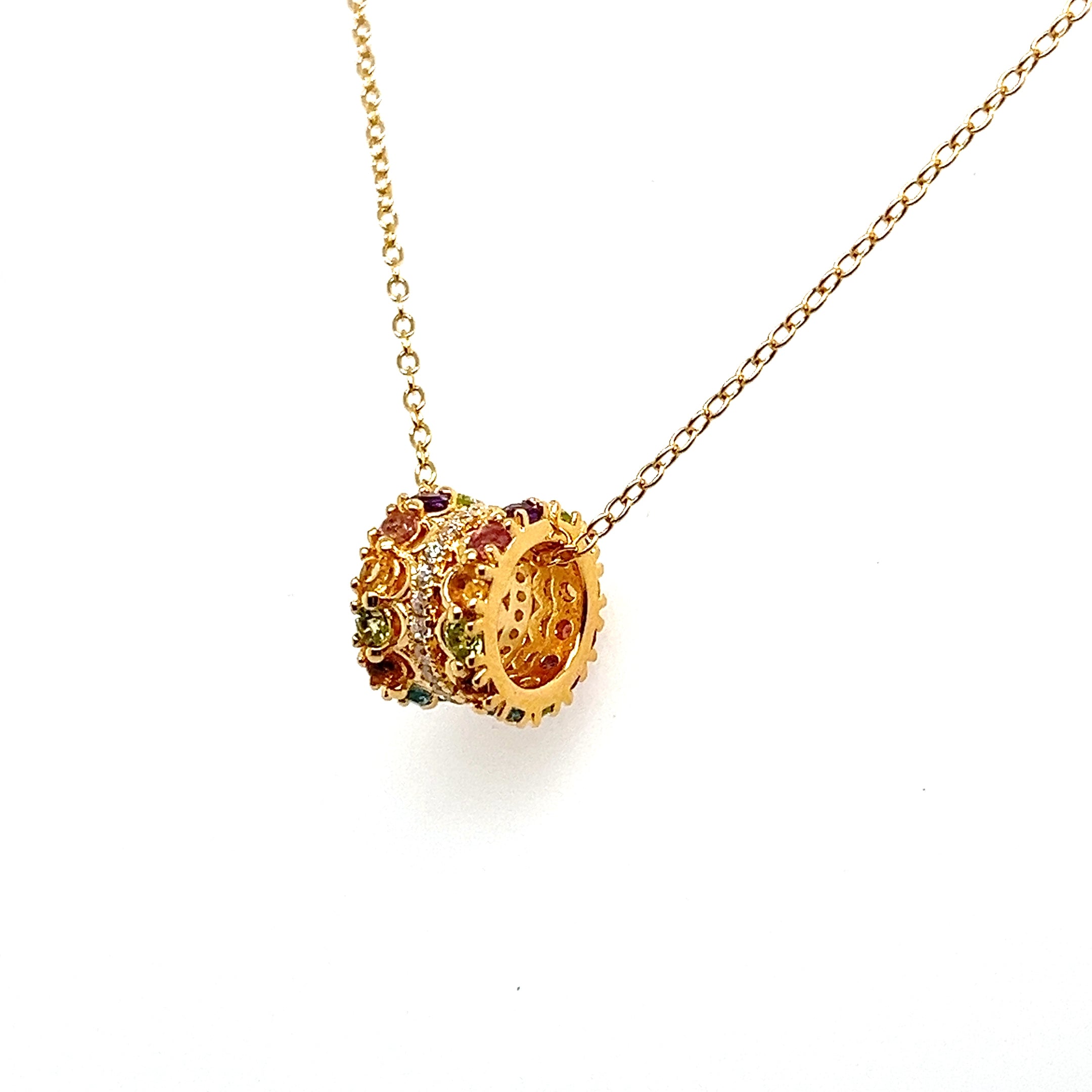 Aurora Bloom Multigem Pendant Necklace