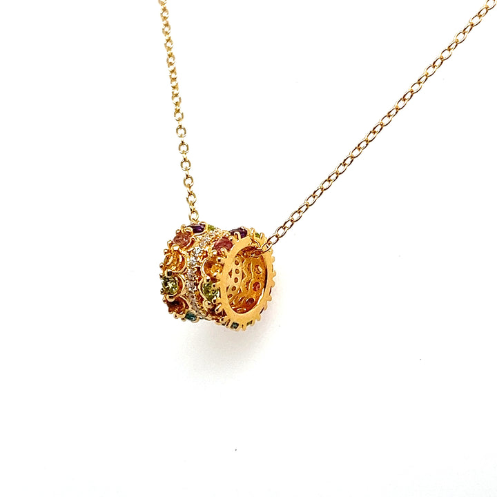 Aurora Bloom Multigem Pendant Necklace