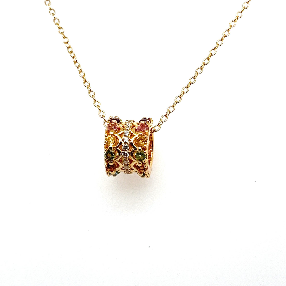 Aurora Bloom Multigem Pendant Necklace