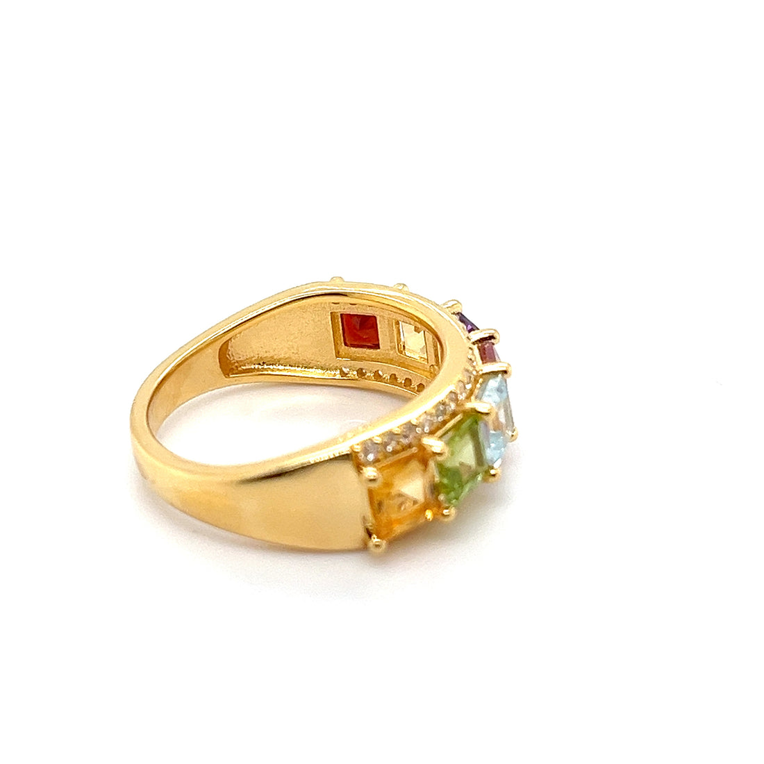 Spectrum Square Silver Ring