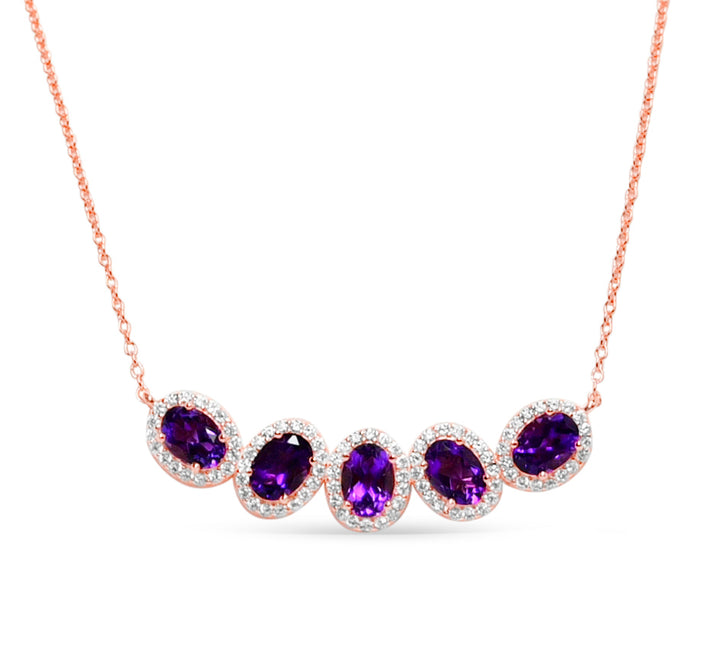 Amethyst Pendant with Stone Setting: 3.61ct, 925 Sterling Silver (PJC6816N) - Amethyst Pendant with Stone Setting: 3.61ct, 925 Sterling Silver (PJC6816N)