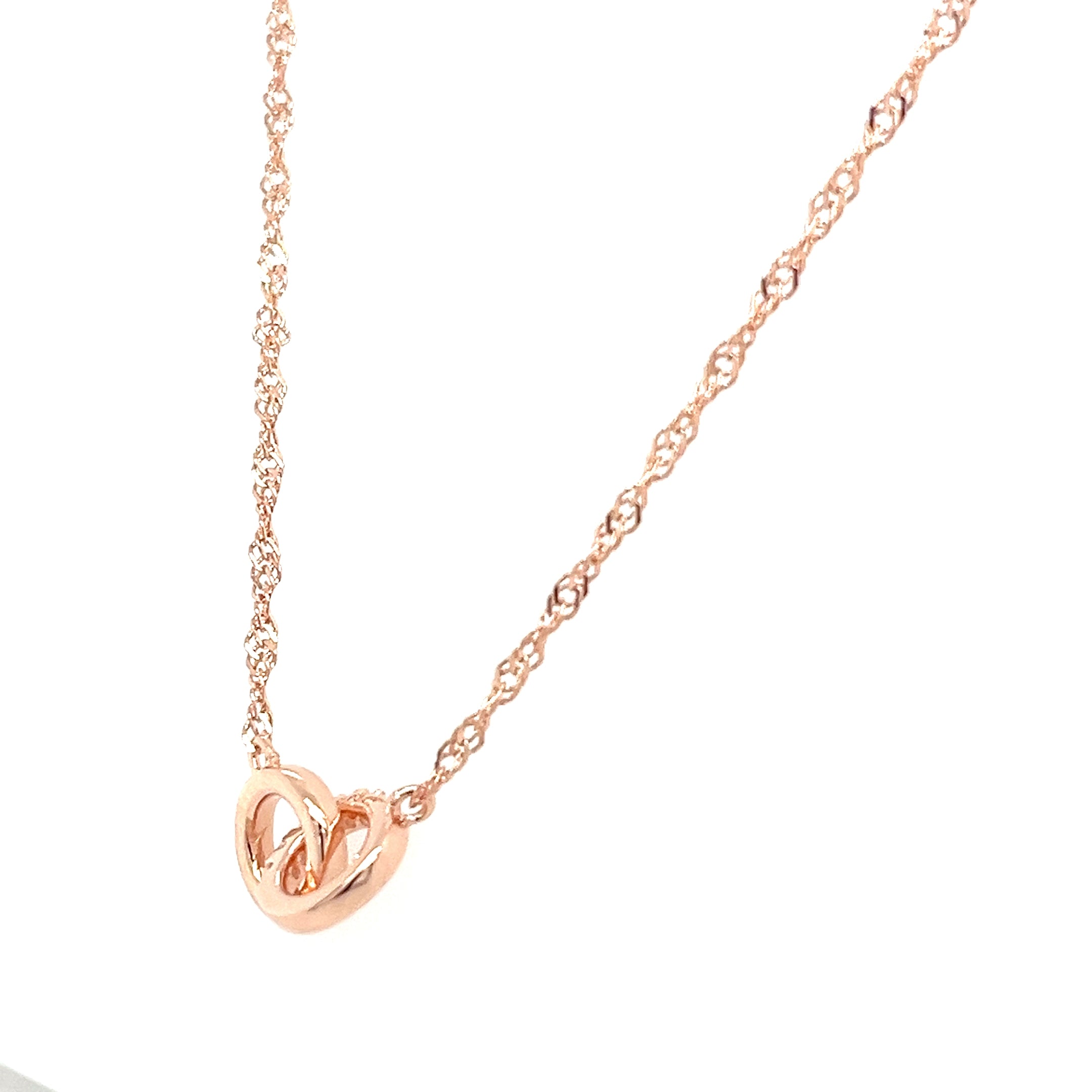 Elegant 18 inch circle necklace for women featuring a sterling silver and rose gold pendant, perfect for minimalist layering
