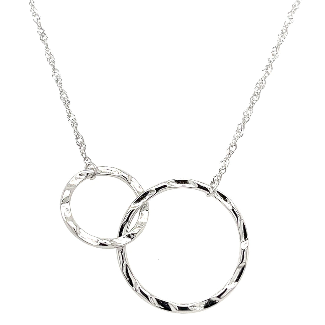 925 sterling silver interlocking necklace with minimalist design for women from Bluestargemstones