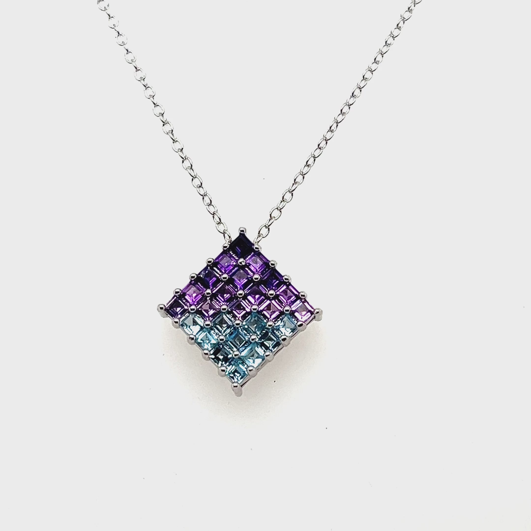 Amethyst Ombré Glow Pendant Necklace