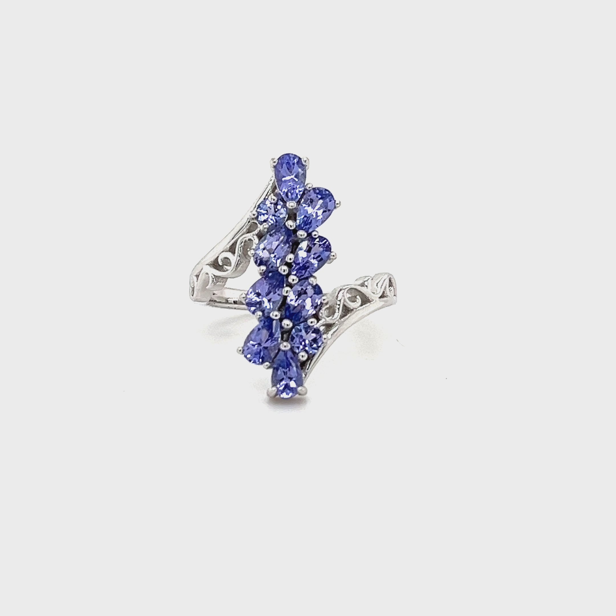 Vintage Tanzanite Ring: 5.14 Carats, Pear-Cut (PJC21806R)