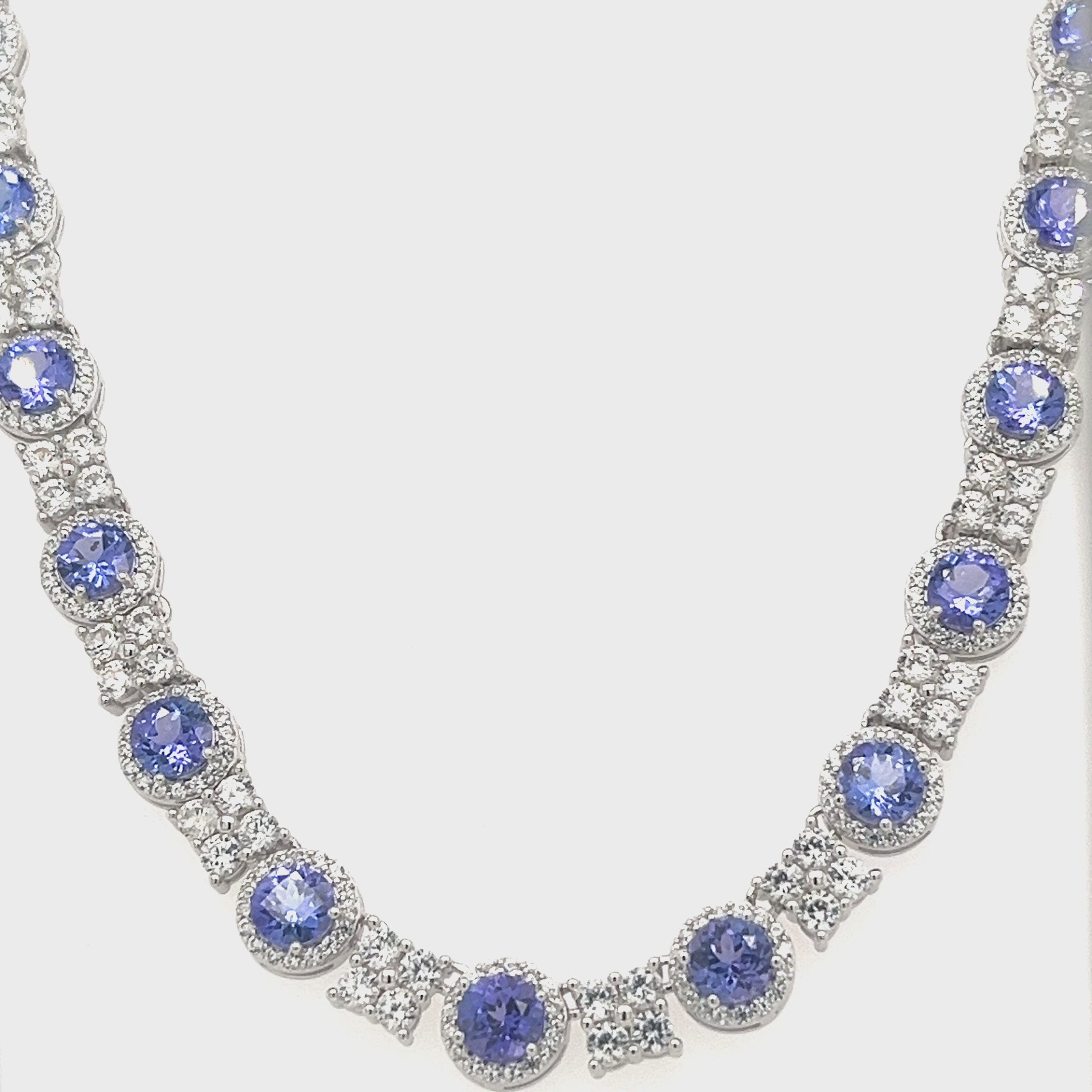 11.49 Carats of Tanzanite: A Dazzling Necklace (PJC32774N)