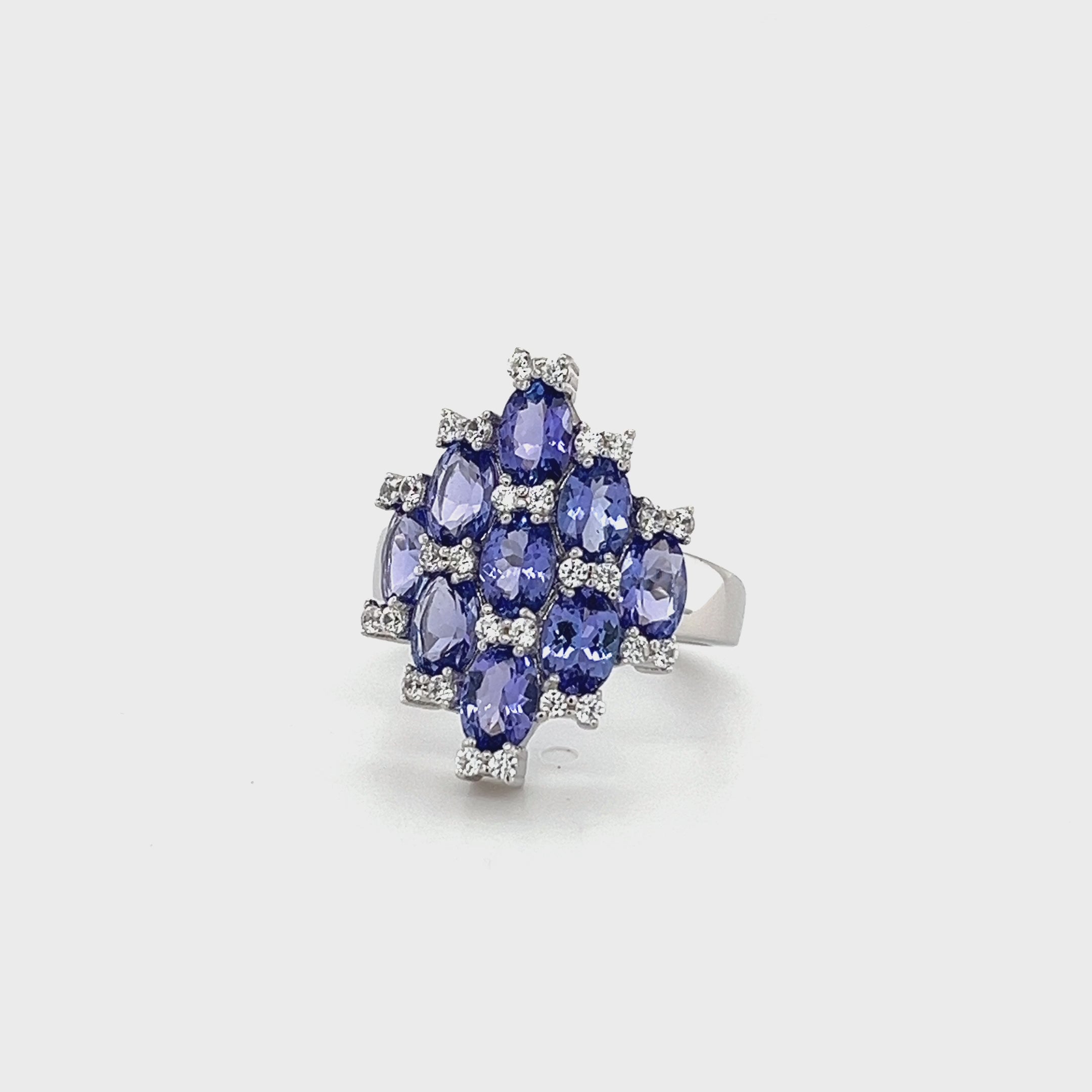 4.45 Carat Tanzanite Oval Ring (PJC2160R)