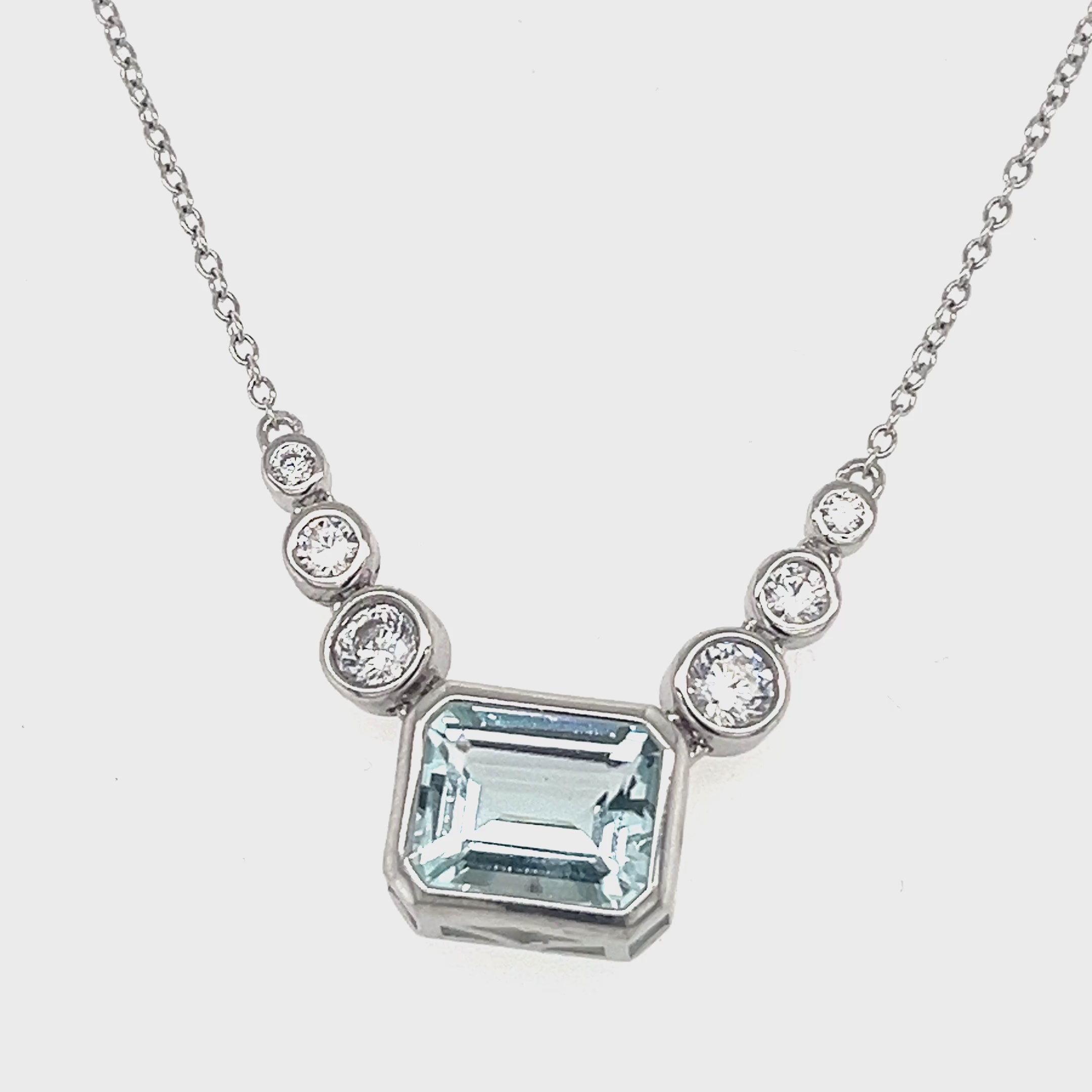 3.75 Carat Aquamarine Necklace: A Timeless Beauty (PJC31631N)