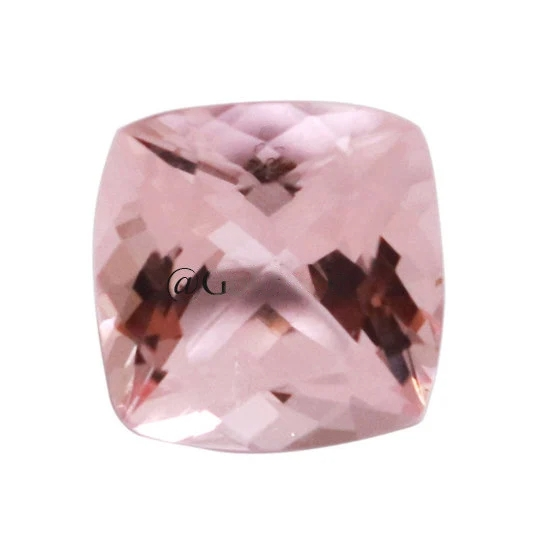 Natural Pink Morganite 7x7mm Cushion Cut 1.73 Cts (PICUS004)