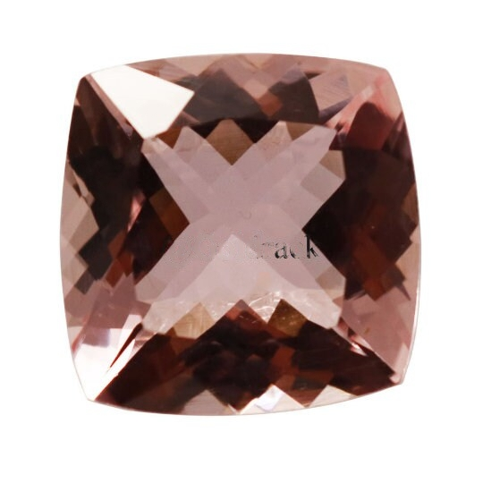 16X16MM Cushion Cut Natural Pink Morganite (CUS 12.95 Ctw) Eye Clean Clarity Faceted Cut Top Quality Loose Gemstone Morganite Jewelry