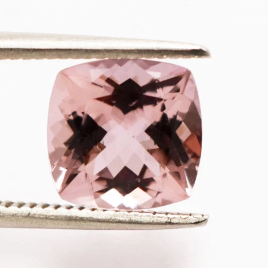 10X10MM Heart Cut Natural Pink Morganite (CUS 3.76 Ctw) Eye Clean Clarity Faceted Cut Top Quality Loose Gemstone Morganite Jewelry