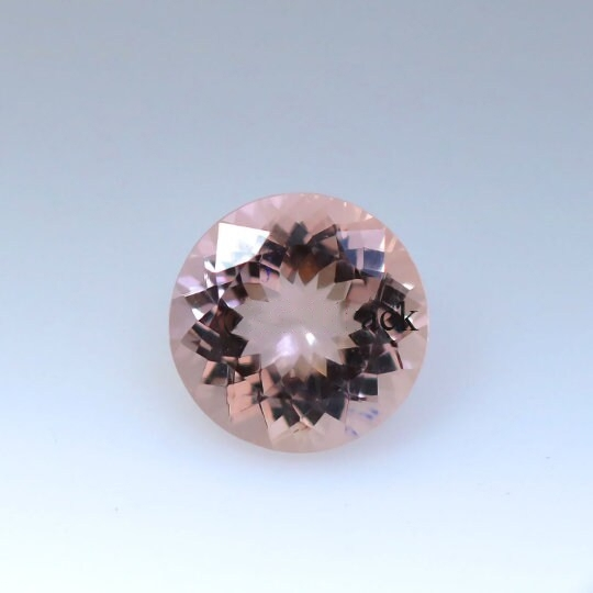 11mm Round Cut Natural Peach Morganite  (4.34 Ctw) Eye Clean Clarity Faceted Cut Top Quality Loose Gemstone Morganite Jewelry